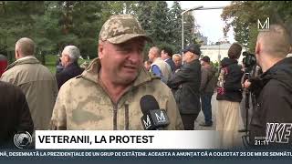 Mai mulți veterani de război au protestat astăzi în fața Parlamentului [upl. by Anerbes]