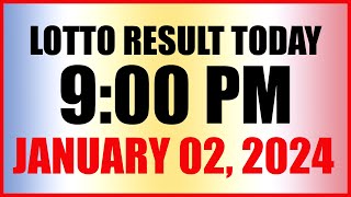 Lotto Result Today 9pm Draw January 2 2024 Swertres Ez2 Pcso [upl. by Ellenrahs]