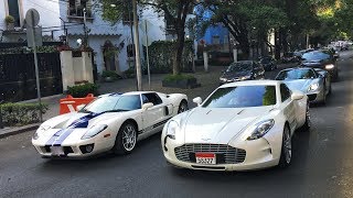 Don Huayra Aston Martin One77 Porsche 918 Spyder amp Ford GT en la Ciudad de México [upl. by Sommers517]