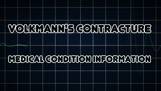 Volkmanns contracture Medical Condition [upl. by Gonzalo]