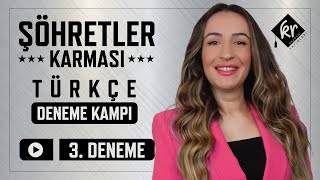 Deneme3  Şöhretler Karması 10lu TYT Türkçe Denemesi Çözümleri [upl. by Airbas]