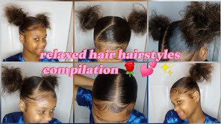 easy back to school hairstyles for short relaxed haircream hairstyles 💫❤️💞hairstyles compilation💫 [upl. by Lebazi]