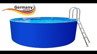 GermanyPools Montage quotBravoEditionquot Poolaufbau Teilversenkt Teileinbau Stahlwandpool [upl. by Tezzil442]