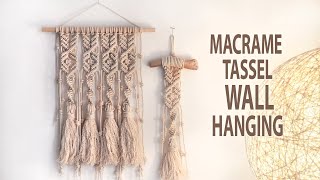 DIY Macrame Tassel Wall Hanging  Boho Home Decor Masterclass [upl. by Nannerb128]