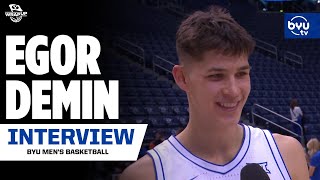 Egor Demin recaps his Incredible Dunk to end the First Half [upl. by Jaala]