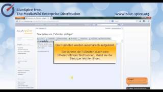BlueSpice for MediaWiki Fußnoten einfügen ExtensionCite [upl. by Nerfe]