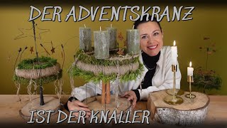 ADVENTSKRANZ  MODERN und ANDERS  WUNDERSCHÖNE DIY  IDEE [upl. by Atnoek958]