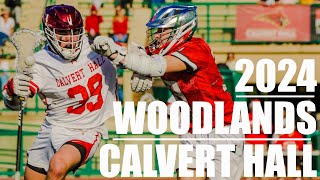 Calvert Hall vs Woodlands TX  2024 High School Lacrosse  Extended Clips [upl. by Atiuqihs]