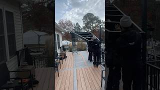 Adding a custom pergola to define the dining area deck design￼ [upl. by Aicac198]