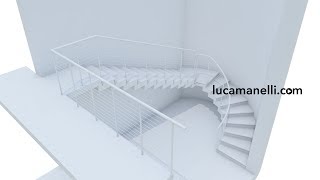 Come disegnare in ARCHICAD una Scala con un lato curvo [upl. by Aihppa]