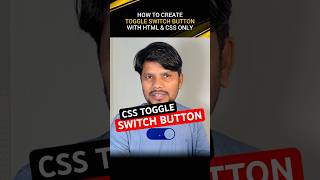 Create Toggle Switch Button with HTML amp CSS  Custom Checkbox  Learn with CodeWise shorts [upl. by Nomzaj]