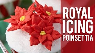 How to Pipe a Poinsettia Flower [upl. by Sosanna]