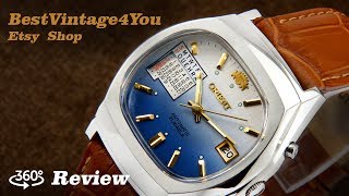 Handson video Review of Orient Multi Year Calendar Japan Watch From 70s [upl. by Omle5]