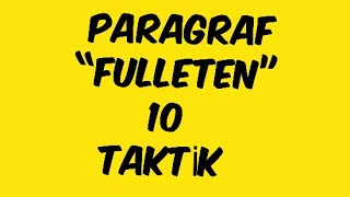 Paragraf “FULLETEN” 10 TAKTİK [upl. by Enitsua]