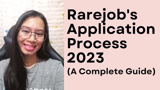 HOW to APPLY in RAREJOB  Applicants COMPLETE GUIDE  Apply now [upl. by Alliuqet]