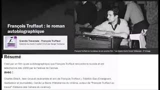 2018 07 03 François Truffaut le roman autobiographique [upl. by Tyson703]