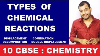 Chemical Reactions and Equations 10 CBSE  Types Of Chemical Reactions [upl. by Sandie]