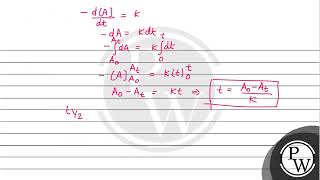 The halflife for a zero order reaction equals where \\R\\ is the initial concentration [upl. by Sergio]