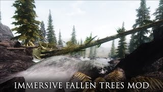 TES V  Skyrim Mods Immersive Fallen Trees Mod [upl. by Crotty349]