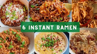 6 Instant Ramen Recipes 🍜 🔥 ASMR  Easy amp Cheap Ramen Under 2 [upl. by Doughman]