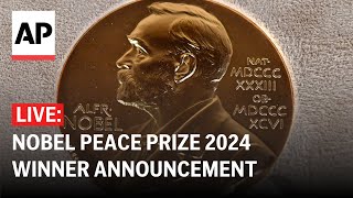 Nobel Peace Prize LIVE Norwegian Nobel Committee announces 2024 winner [upl. by Litton]