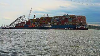 Ships carrying containers are starting to enter through the newly opened channel at the Port [upl. by Blaire]