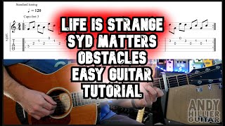 Life Is Strange Syd Matters Obstacles Guitar Tutorial EASY Fingerpicking [upl. by Llerahs]