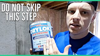 Sealing Basement Walls with UGL Drylok Finishing a Basement [upl. by Brunk183]