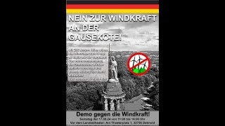 Nein Zur Windkraft An Der Gauseköte Landestheater Detmold 17082024 11Uhr [upl. by Elac196]