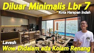 Rumah Lebar 7 Tapi Bisa Ada Kolam Renang Lavesh Kota Harapan Indah Bekasi [upl. by Niawat355]