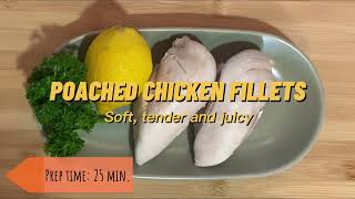 Soft tender and juicy poached chicken fillets poachedchicken chickenrecipe [upl. by Hasty]