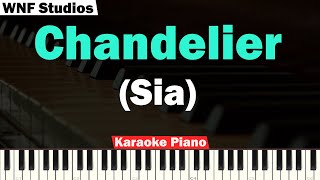 Sia  Chandelier Karaoke Piano  ORIGINAL KEY [upl. by Alya533]