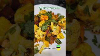 How to make perfect Air Fryer roasted vegetables shorts health food airfryer [upl. by Luapnaes]