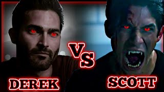 Scott Mccall VS Derek Hale batalha de Genuínos  Teen Wolf [upl. by Anwahsiek]