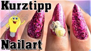 NAILART PAILLETTEN BEFESTIGEN So gehts   Karnevals NailDesign [upl. by Honey]