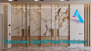 All you need to know about glass wardrobe Customized Digital Printed glass wardrope [upl. by Ahseiyk]