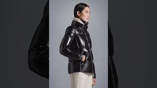 MONCLER Shiny Vistule Short Down Jacket Glossy Black Women [upl. by Terryn]