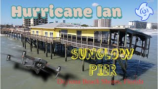 Sunglow Pier damaged by Hurricane Ian Drone 4K60 [upl. by Enirolf]