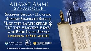 Shabbat Shacharit and Torah service for Parashat Haazinu Shabbat Shuvah with Ahavat Ammi Ministries [upl. by Semele532]