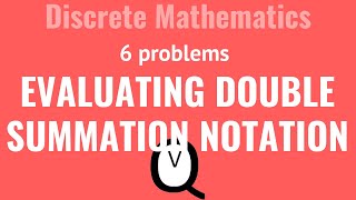 Evaluating Double Summation Notation Guided Practice [upl. by Annawd]