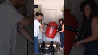 How to move a Kamado Joe  Bartlows BBQ shorts kamadojoe [upl. by Temirf]