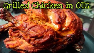 Grill Chicken in OTG  How to make Grilled whole chicken in oven  Beginners Guide for using OTG [upl. by Kovacs]