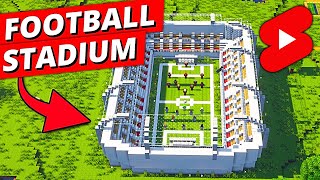 FOOTBALL STADIUM in Minecraft Shorts Timelapse [upl. by Warfore]