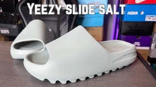 Adidas Yeezy Slide Salt On Feet Review [upl. by Sewell]