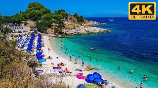 Kassiopi Bataria and Pipitou beachs in 4K Corfu Greece [upl. by Nywled]