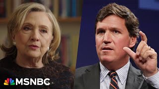 He is a useful idiot Hillary Clinton scorns Tucker Carlson over Putin interview [upl. by Bar742]