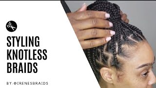 How To Style Knotless Box Braids [upl. by Ainniz381]