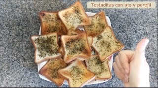 Tostaditas con ajo y perejil [upl. by Ayyn201]