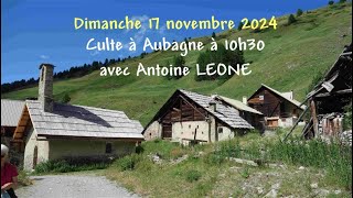 CULTE AUBAGNE DIMANCHE 17 NOVEMBRE A 10H 30 [upl. by Fulvia]