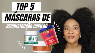 Top 5 MÁSCARAS de RECONSTRUÇÃO para CABELO CRESPO  SAH OLIVEIRA [upl. by Aneleve]